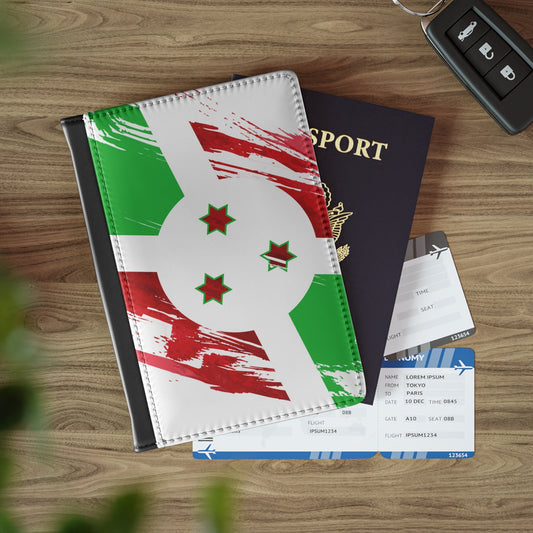 Burundi Flag Passport Holder, traveler's and expats' essential, study abroad must-have, wanderlust accessory