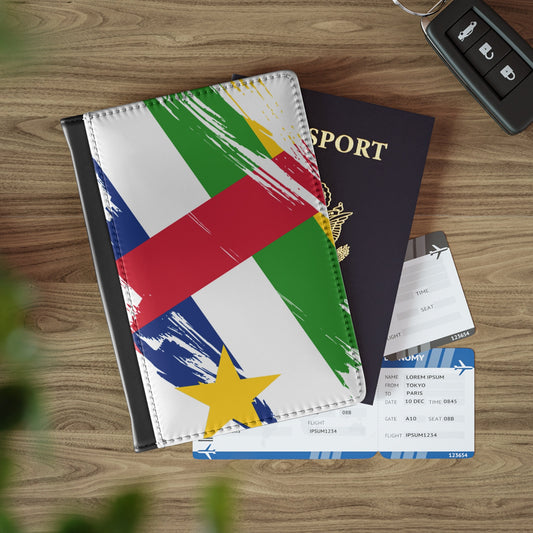 Central African Republic Flag Passport Holder, traveler's and expats' essential, study abroad must-have, wanderlust accessory
