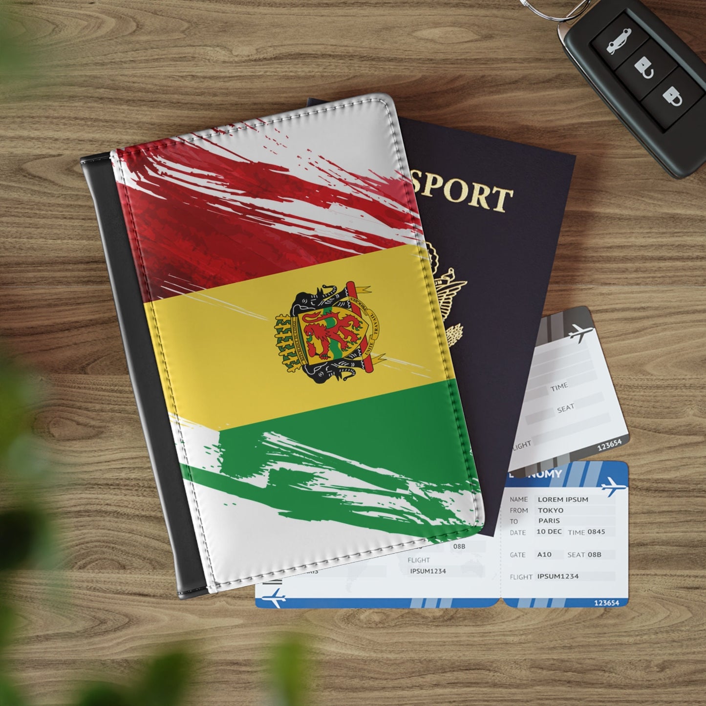 Congo Brazaville Flag Passport Holder, traveler's and expats' essential, study abroad must-have, wanderlust accessory