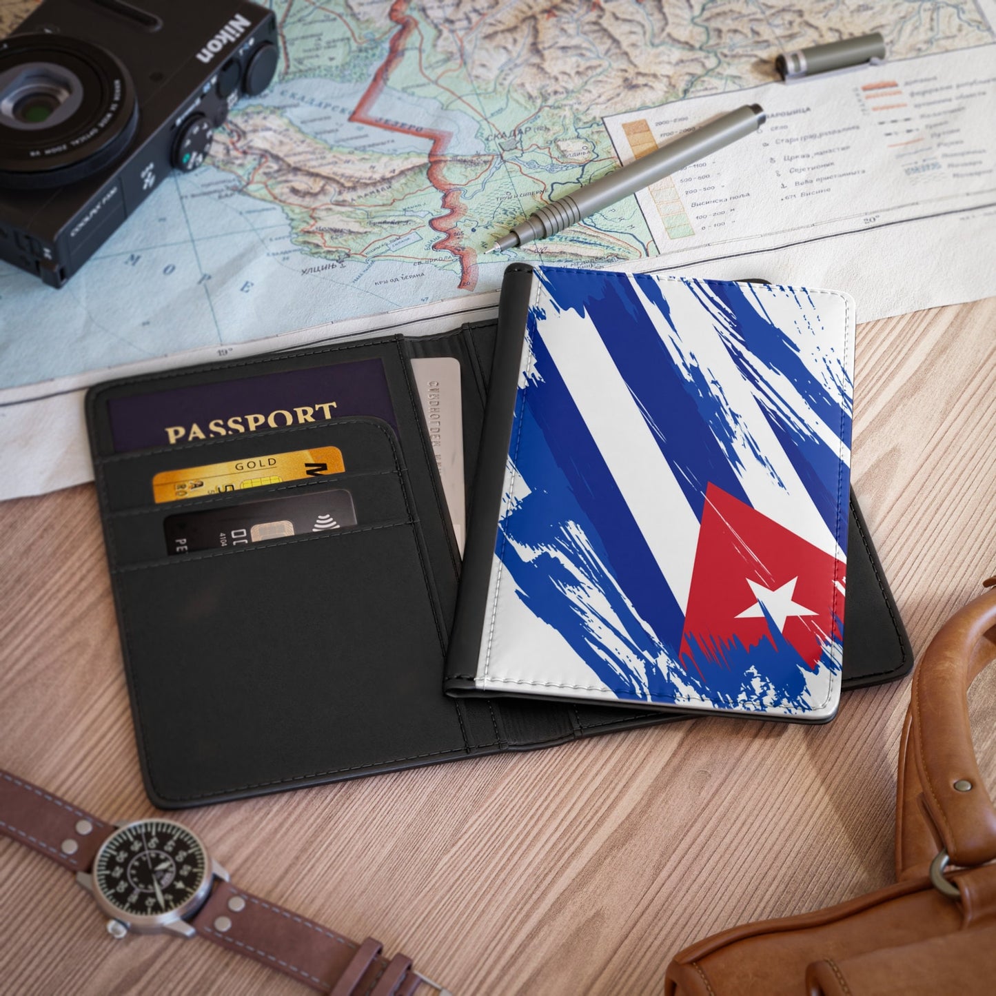 Cuba Flag Passport Holder, traveler's and expats' essential, study abroad must-have, wanderlust accessory