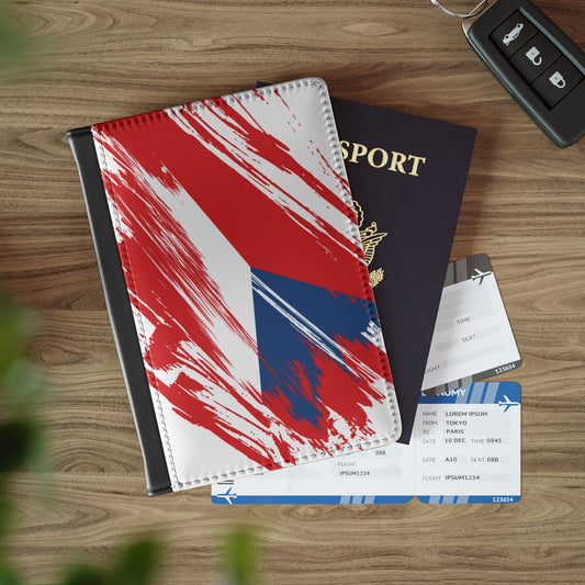 Czech Republic Flag Passport Holder, traveler's and expats' essential, study abroad must-have, wanderlust accessory