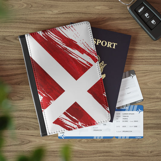 Denmark Flag Passport Holder, traveler's and expats' essential, study abroad must-have, wanderlust accessory