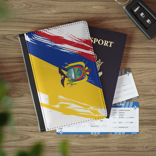 Ecuador Flag Passport Holder, traveler's and expats' essential, study abroad must-have, wanderlust accessory