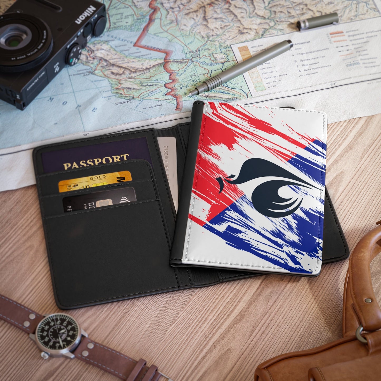 France Flag Passport Holder, traveler's and expats' essential, study abroad must-have, wanderlust accessory