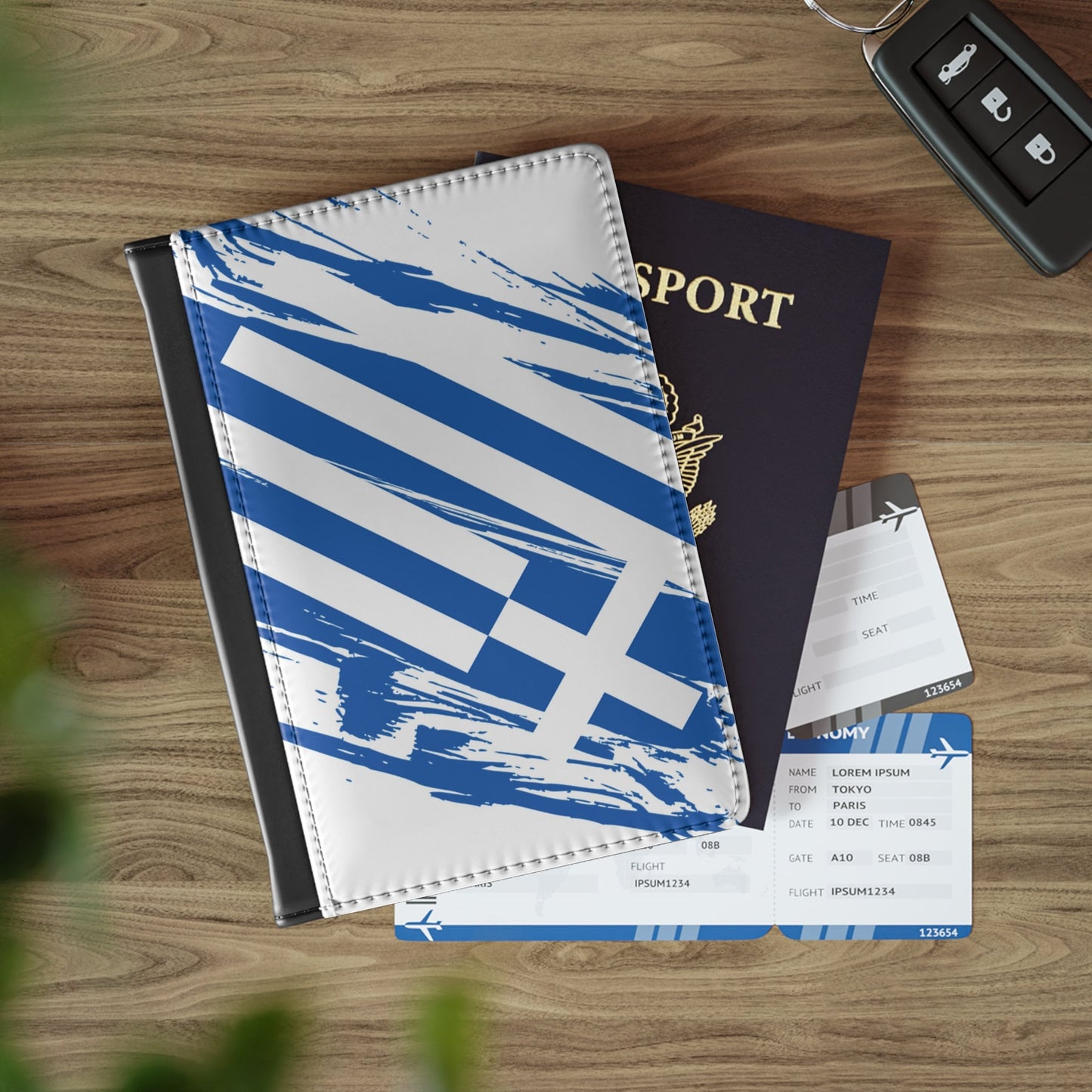 Greece Flag Passport Holder, traveler's and expats' essential, study abroad must-have, wanderlust accessory