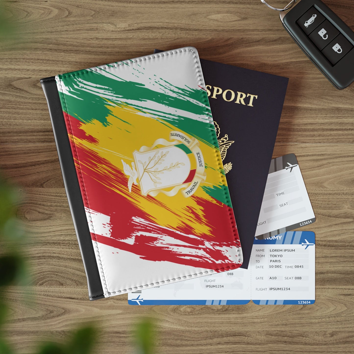 Guinea-Bissau Flag Passport Holder, traveler's and expats' essential, study abroad must-have, wanderlust accessory