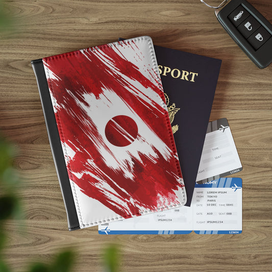 Japan Flag Passport Holder, traveler's and expats' essential, study abroad must-have, wanderlust accessory