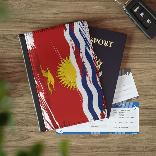 Kiribati Flag Passport Holder, traveler's and expats' essential, study abroad must-have, wanderlust accessory