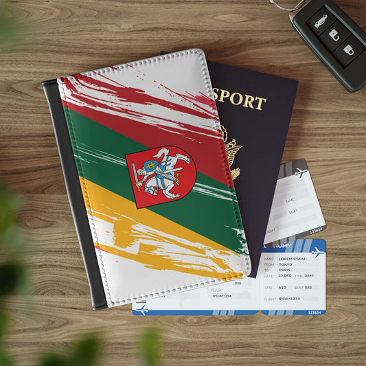 Lithuania Flag Passport Holder, traveler's and expats' essential, study abroad must-have, wanderlust accessory