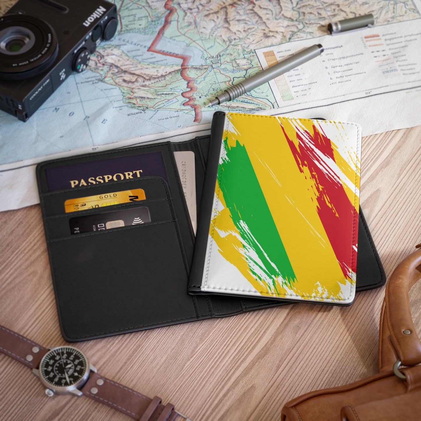 Mali Flag Passport Holder, traveler's and expats' essential, study abroad must-have, wanderlust accessory