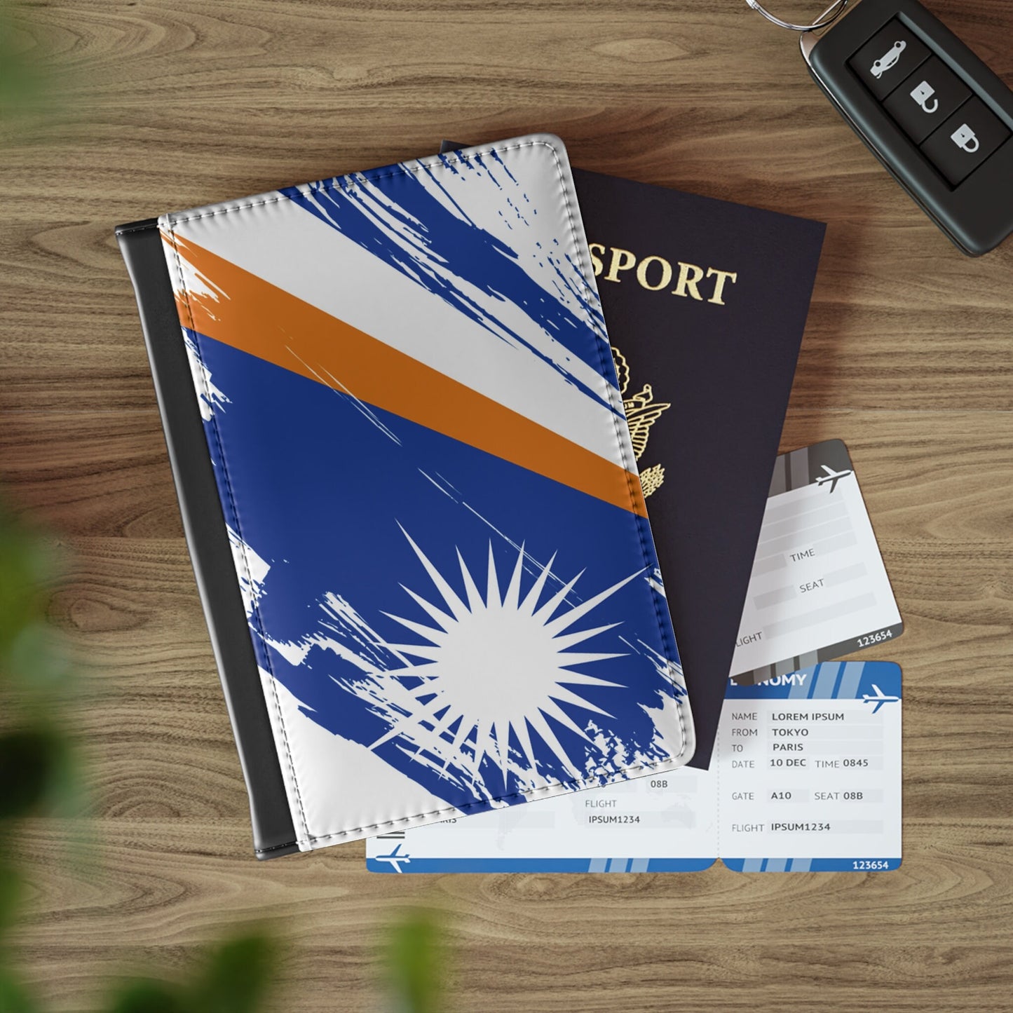 Marshall Islands Flag Passport Holder, traveler's and expats' essential, study abroad must-have, wanderlust accessory