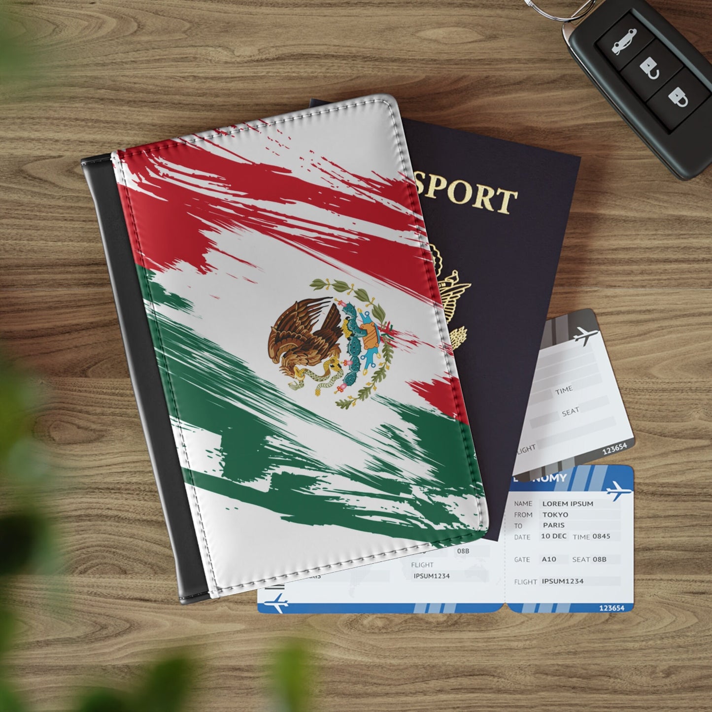 Mexico Flag Passport Holder, traveler's and expats' essential, study abroad must-have, wanderlust accessory