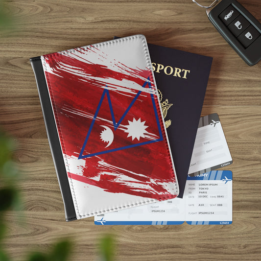 Nepal Flag Passport Holder, traveler's and expats' essential, study abroad must-have, wanderlust accessory