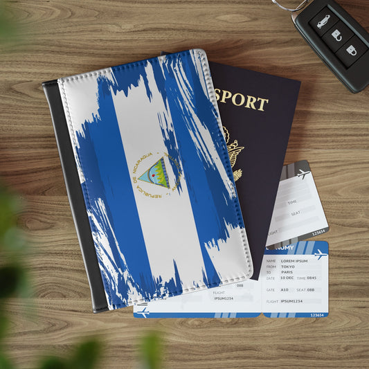 Nicaragua Flag Passport Holder, traveler's and expats' essential, study abroad must-have, wanderlust accessory