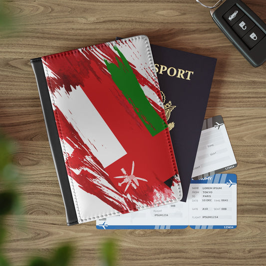 Oman Flag Passport Holder, traveler's and expats' essential, study abroad must-have, wanderlust accessory