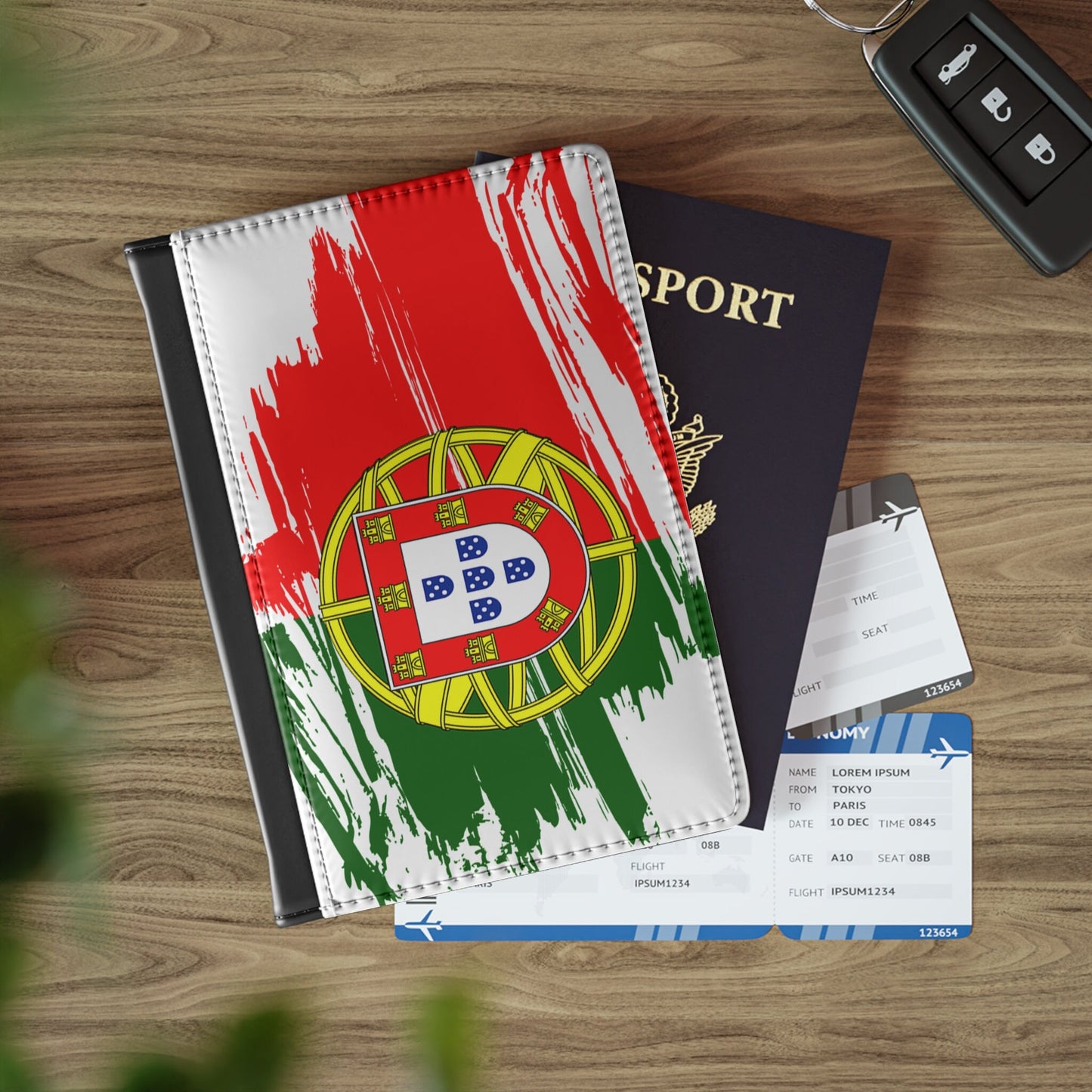 Portugal Flag Passport Holder, traveler's and expats' essential, study abroad must-have, wanderlust accessory