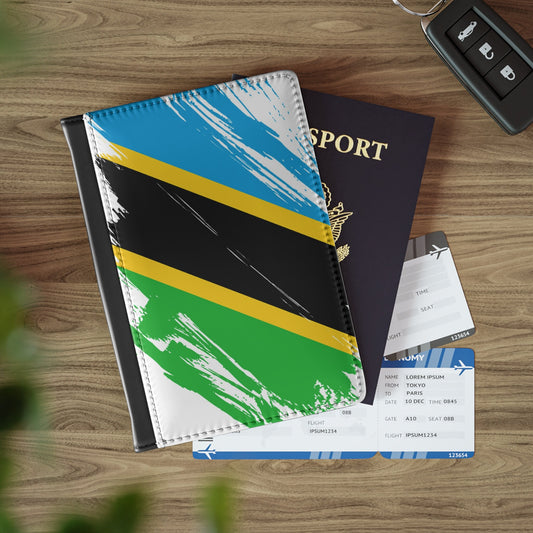 Tanzania Flag Passport Holder, traveler's and expats' essential, study abroad must-have, wanderlust accessory