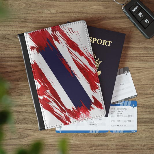 Thailand Flag Leather Passport Holder, traveler's and expats' essential, study abroad must-have, wanderlust accessory