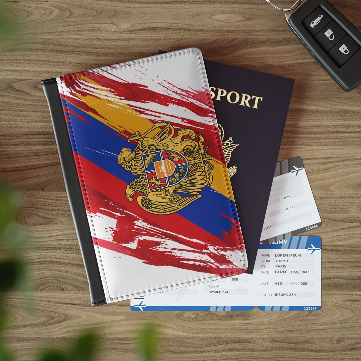 Armenia Leather Passport Holder, traveler's and expats' essential, study abroad must-have, wanderlust accessory