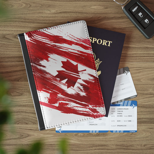 Canada Flag Passport Holder, traveler's and expats' essential, study abroad must-have, wanderlust accessory