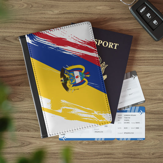 Colombia Flag Passport Holder, traveler's and expats' essential, study abroad must-have, wanderlust accessory