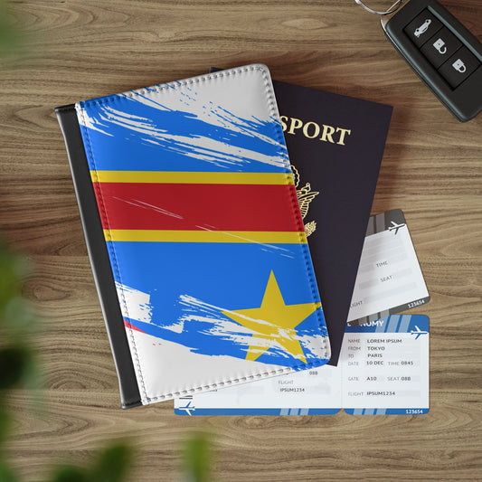Congo Flag Passport Holder, traveler's and expats' essential, study abroad must-have, wanderlust accessory