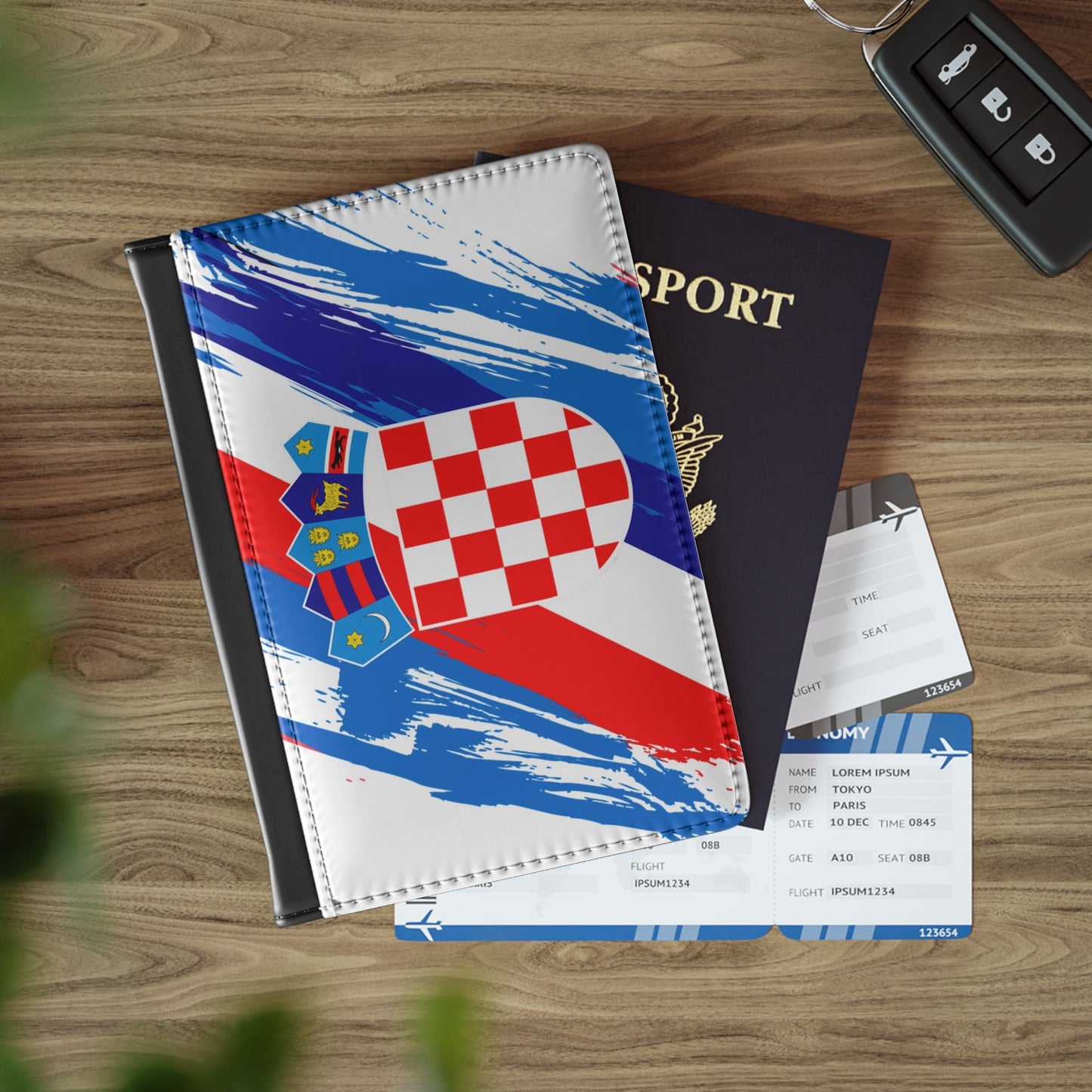 Croatia Flag Passport Holder, traveler's and expats' essential, study abroad must-have, wanderlust accessory