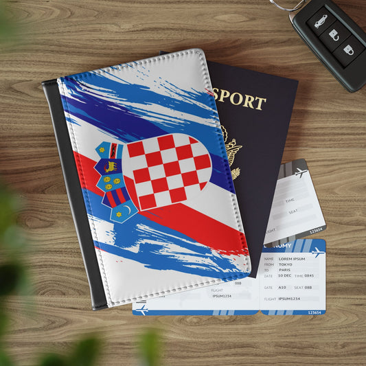 Croatia Flag Passport Holder, traveler's and expats' essential, study abroad must-have, wanderlust accessory
