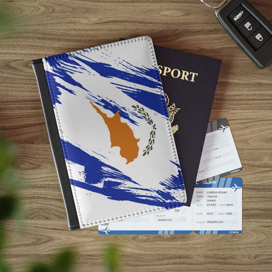 Cyprus Flag Passport Holder, traveler's and expats' essential, study abroad must-have, wanderlust accessory