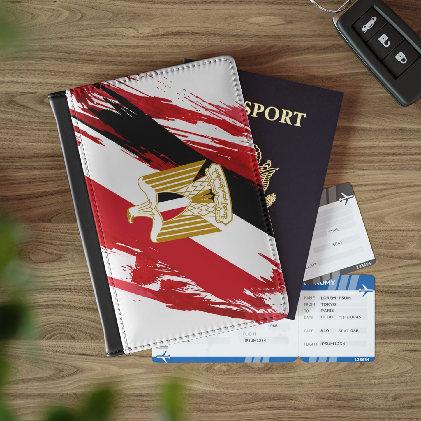 Egypt Flag Passport Holder, traveler's and expats' essential, study abroad must-have, wanderlust accessory