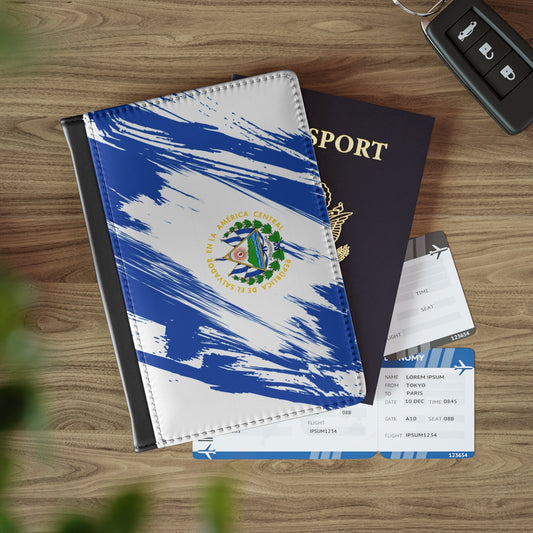 El Salvador Flag Passport Holder, traveler's and expats' essential, study abroad must-have, wanderlust accessory