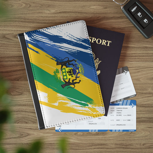 Gabon Flag Passport Holder, traveler's and expats' essential, study abroad must-have, wanderlust accessory