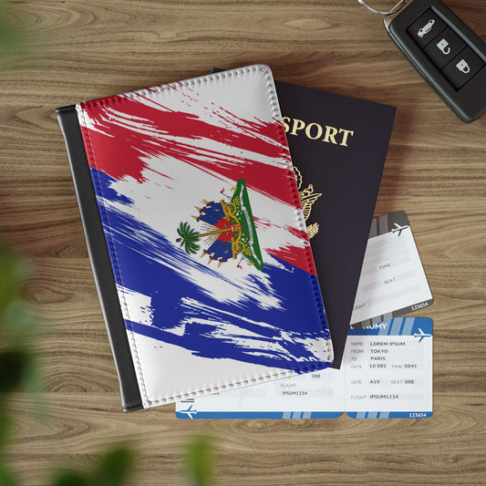 Haiti Flag Passport Holder, traveler's and expats' essential, study abroad must-have, wanderlust accessory