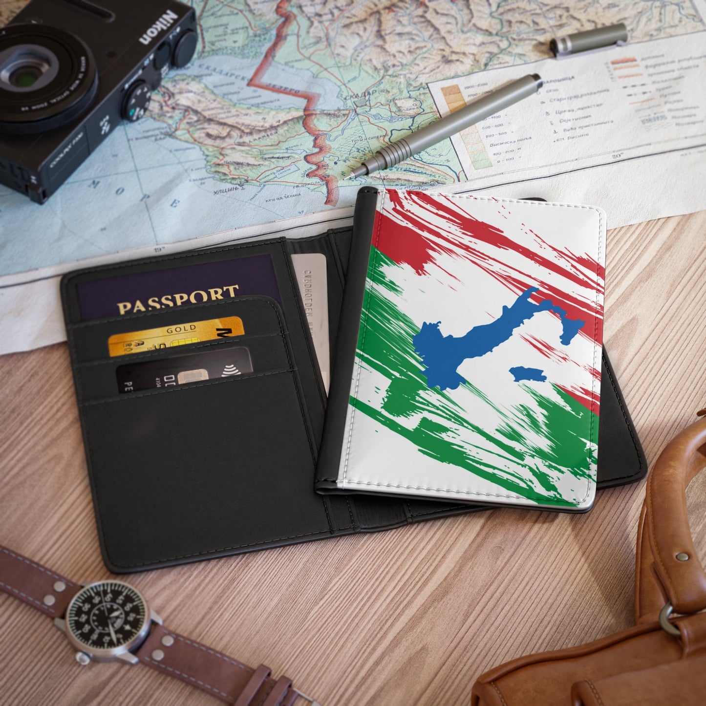 Italy Flag Passport Holder, traveler's and expats' essential, study abroad must-have, wanderlust accessory