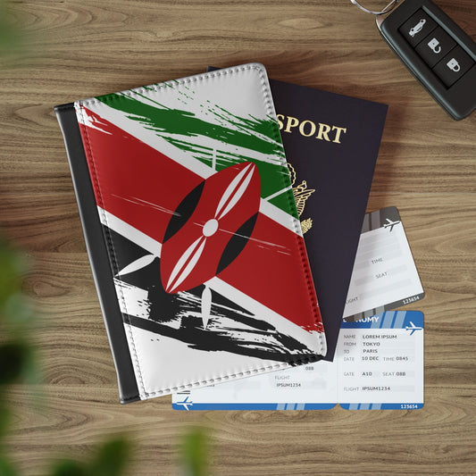 Kenya Flag Passport Holder, traveler's and expats' essential, study abroad must-have, wanderlust accessory