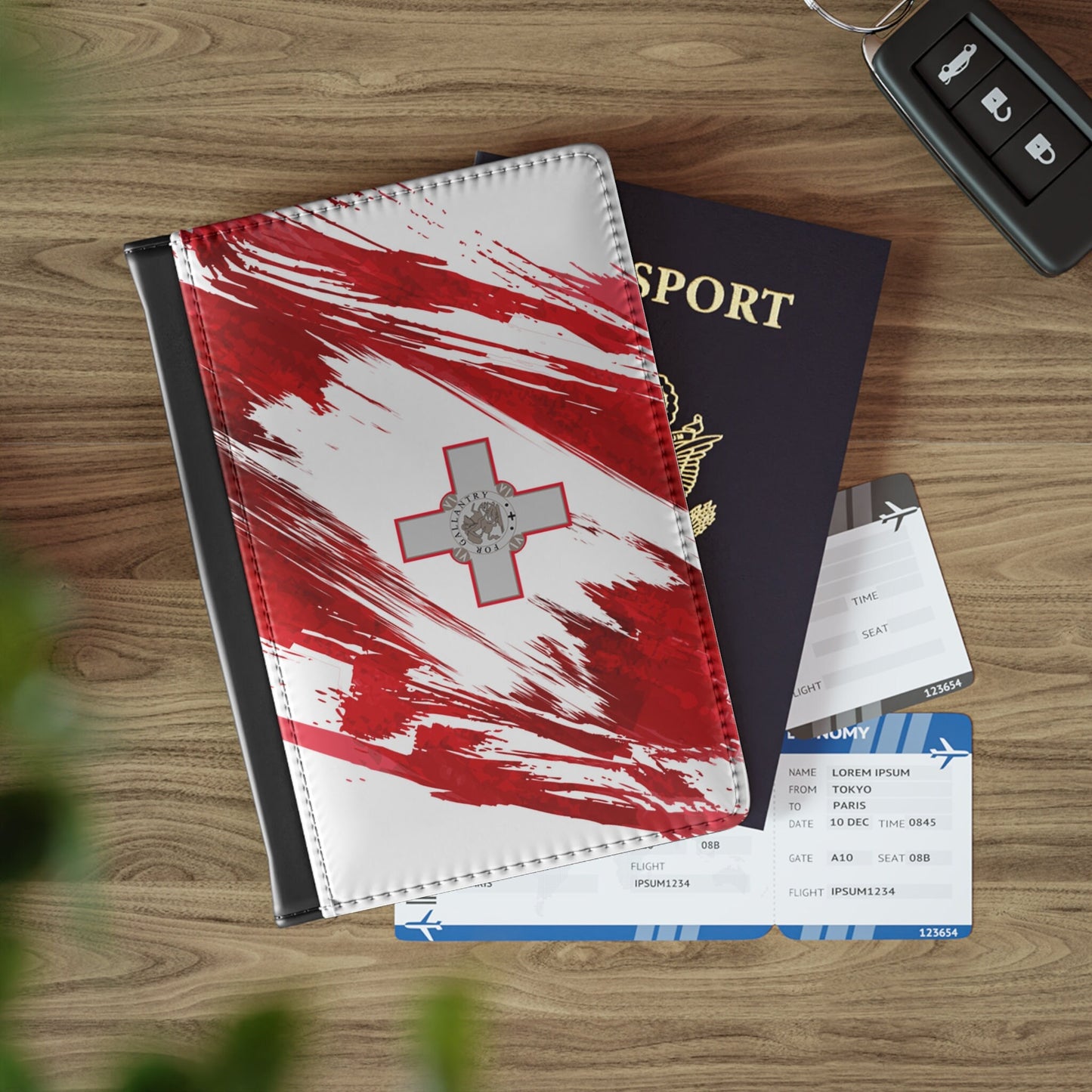 Malta Flag Passport Holder, traveler's and expats' essential, study abroad must-have, wanderlust accessory