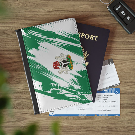 Nigeria Flag Passport Holder, traveler's and expats' essential, study abroad must-have, wanderlust accessory