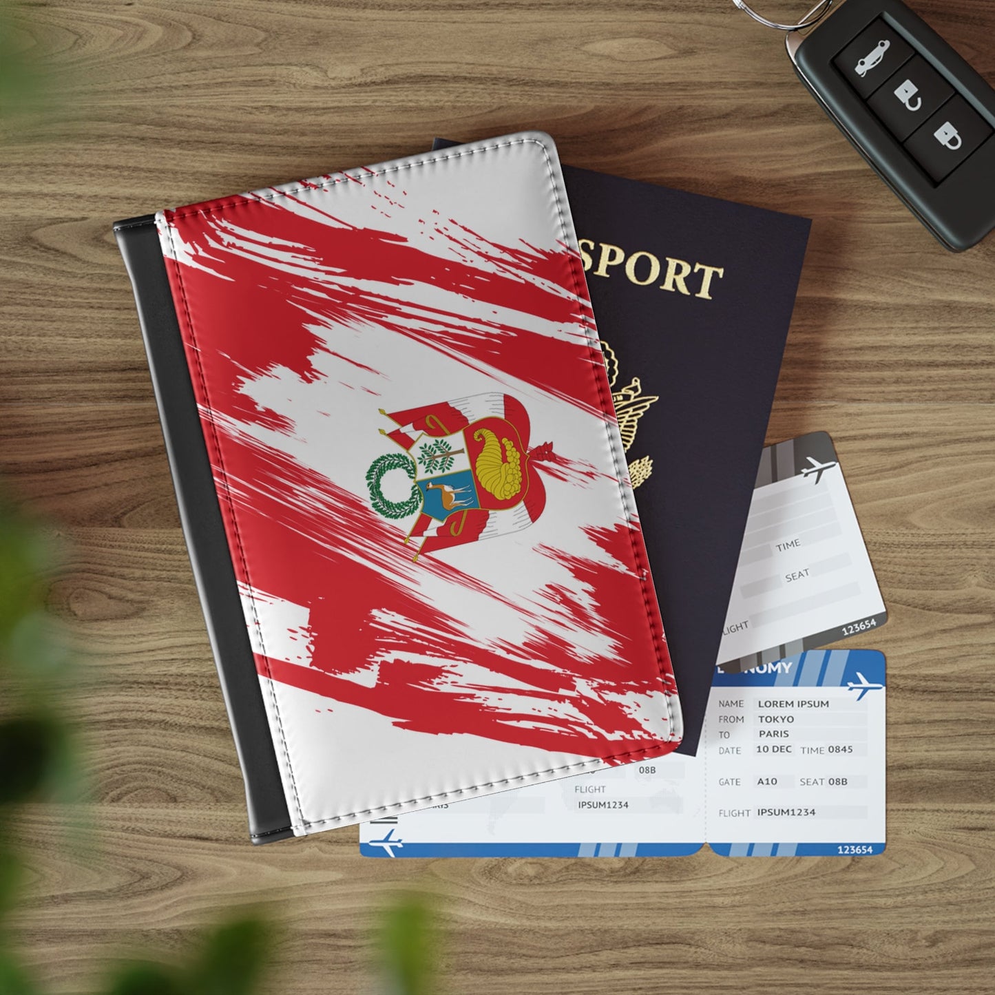 Peru Flag Passport Holder, traveler's and expats' essential, study abroad must-have, wanderlust accessory