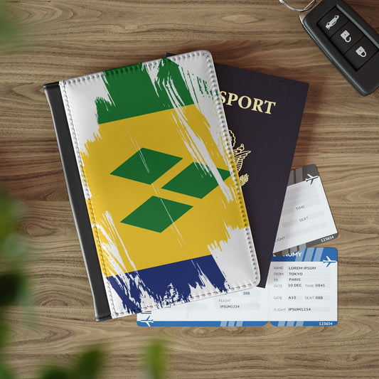 Saint Vincent and the Grenadines Flag Passport Holder, traveler's and expats' essential, study abroad must-have, wanderlust accessory