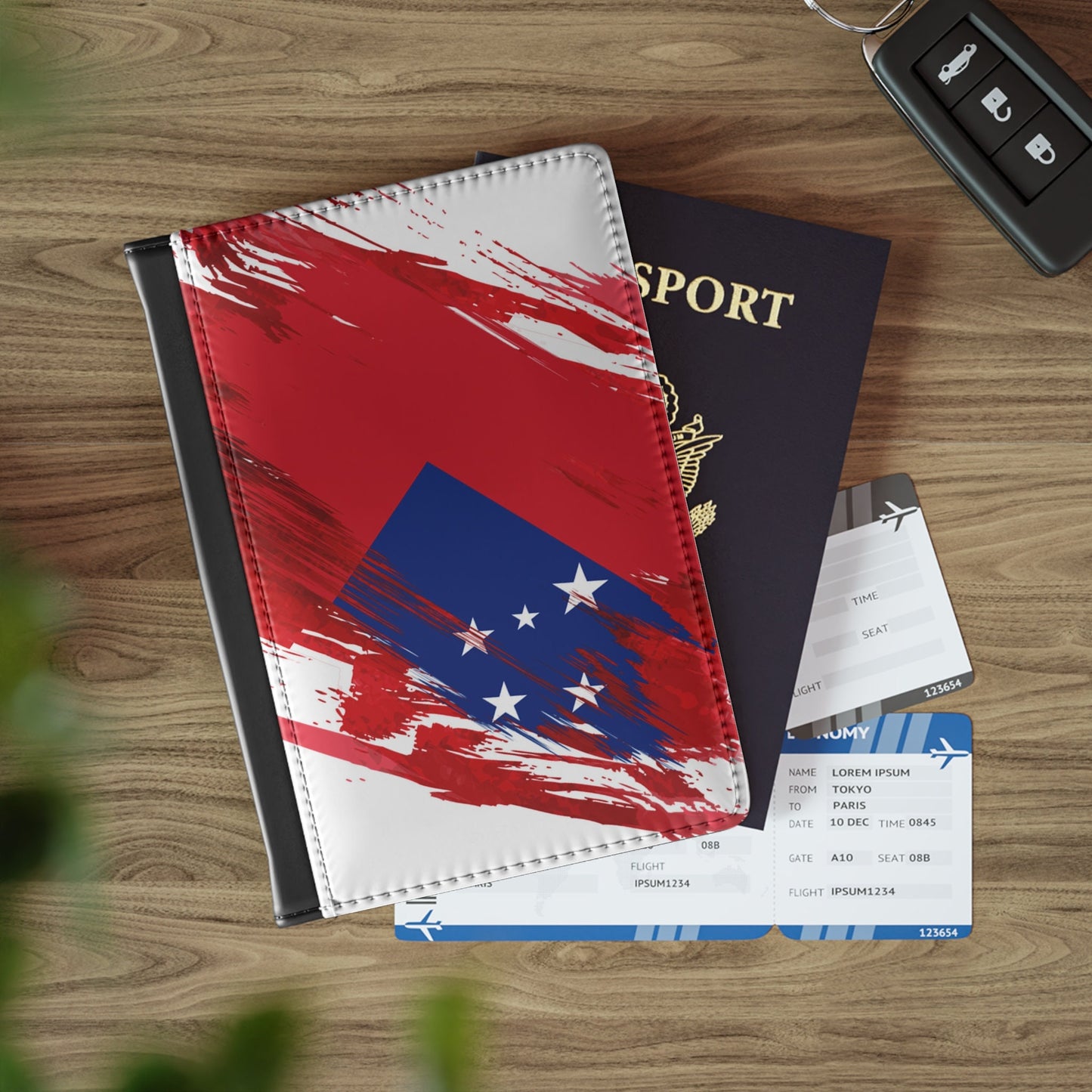 Samoa Flag Passport Holder, traveler's and expats' essential, study abroad must-have, wanderlust accessory