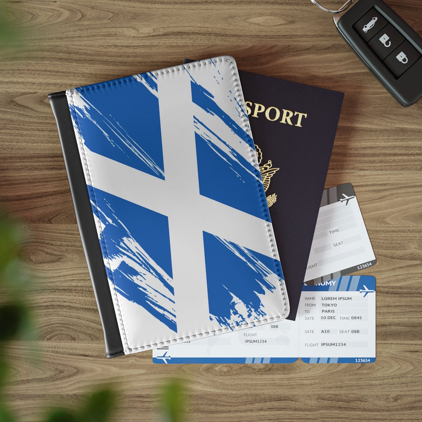 Scotland Flag Passport Holder, traveler's and expats' essential, study abroad must-have, wanderlust accessory