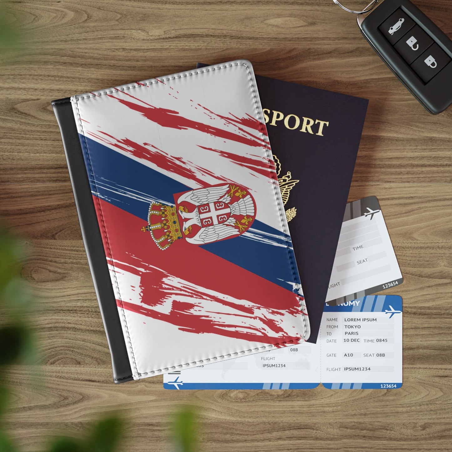 Serbia Flag Passport Holder, traveler's and expats' essential, study abroad must-have, wanderlust accessory