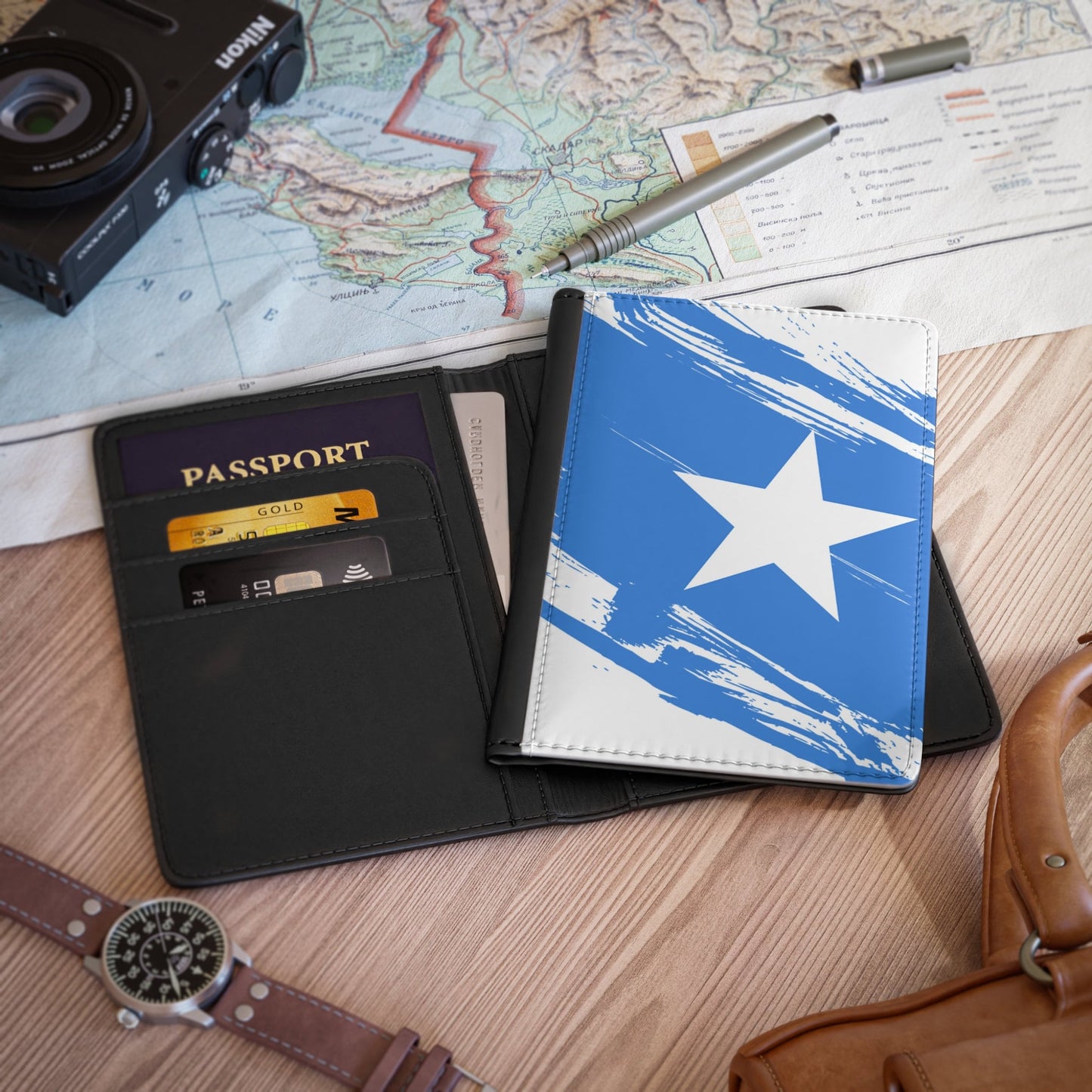 Somalia Flag Passport Holder, traveler's and expats' essential, study abroad must-have, wanderlust accessory