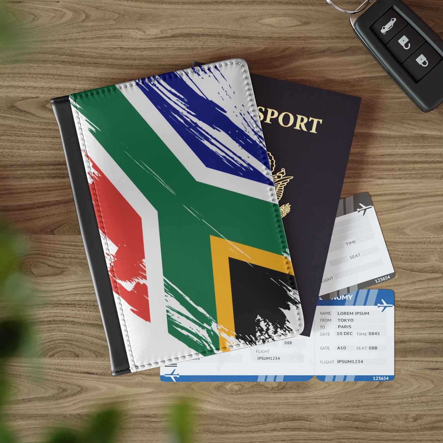 South Africa Flag Passport Holder, traveler's and expats' essential, study abroad must-have, wanderlust accessory