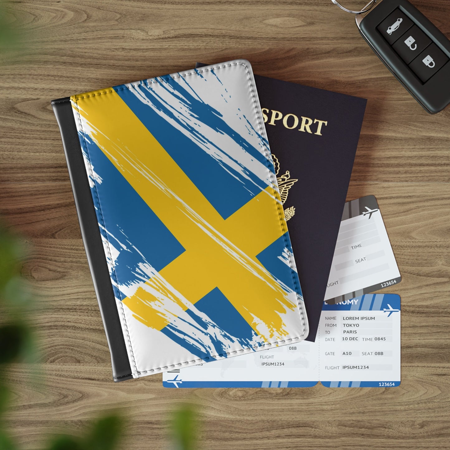 Sweden Flag Passport Holder, traveler's and expats' essential, study abroad must-have, wanderlust accessory