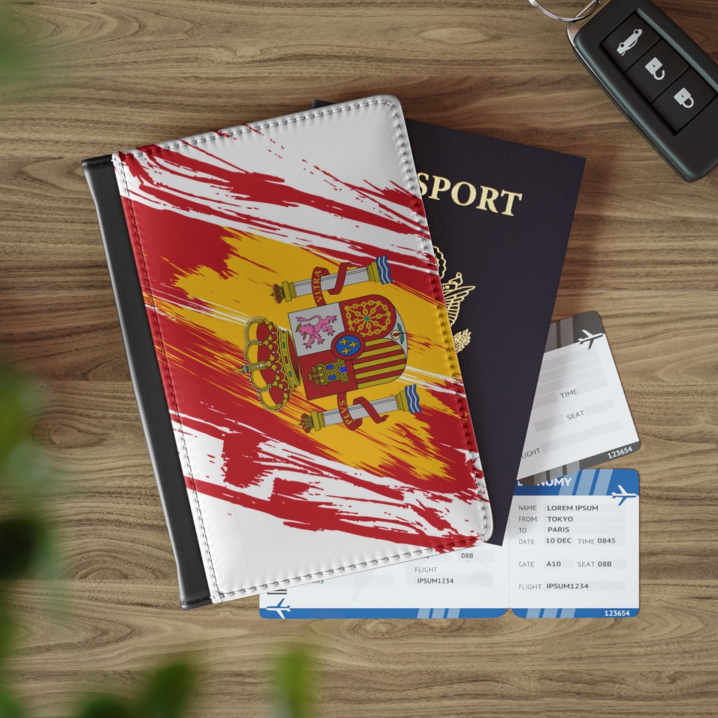 Spain Flag Passport Holder, traveler's and expats' essential, study abroad must-have, wanderlust accessory