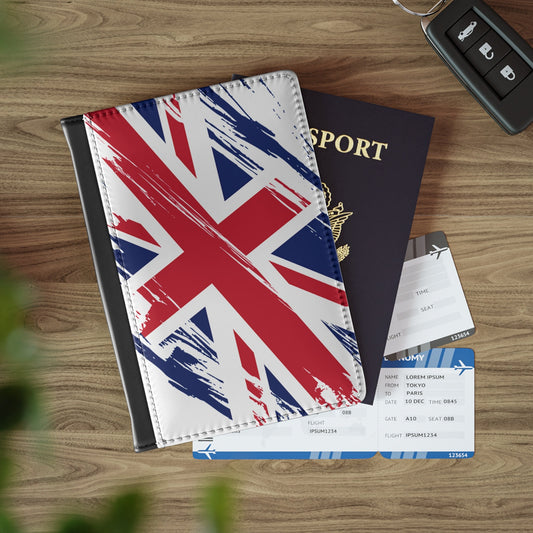 United Kingdom Flag Passport Holder, traveler's and expats' essential, study abroad must-have, wanderlust accessory