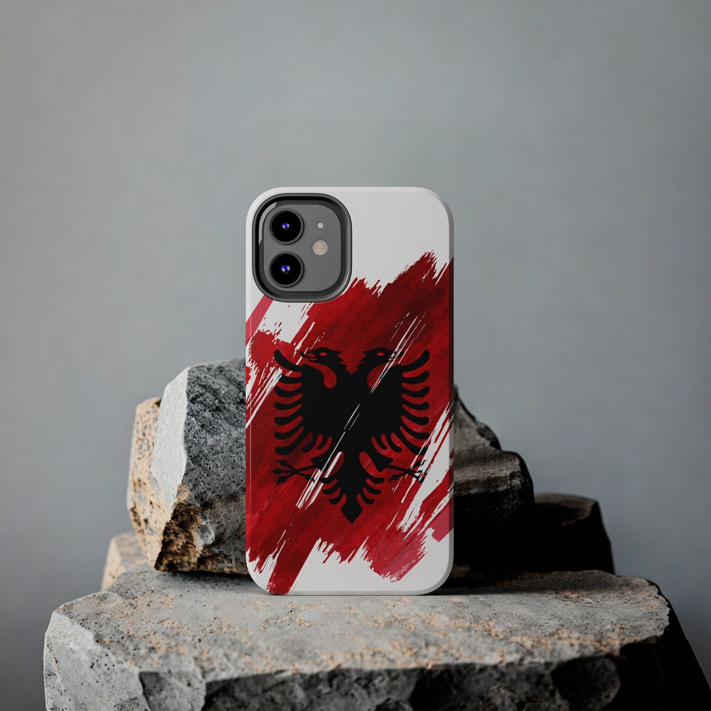 Albania Flag iPhone Case iPhone 15 14 13 12 Mini 11 XR Xs X 8 7 SE iPhone Pro Max , Iphone cover, Iphone Tough Case