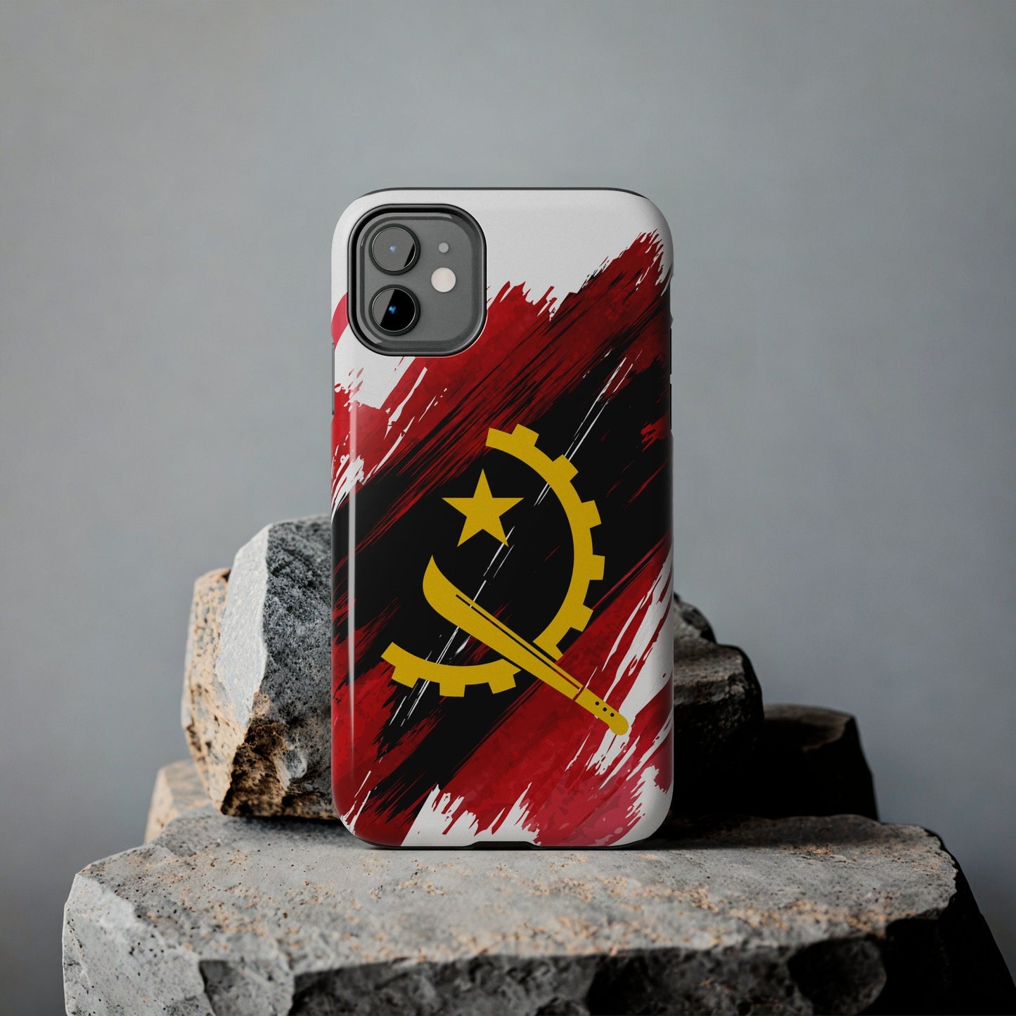 Angola Flag iPhone Case iPhone 15 14 13 12 Mini 11 XR Xs X 8 7 SE iPhone Pro Max , Iphone cover, Iphone Tough Case