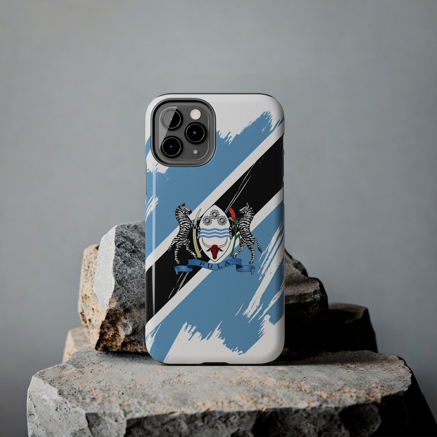 Botswana Flag iPhone Case iPhone 15 14 13 12 Mini 11 XR Xs X 8 7 SE iPhone Pro Max , Iphone cover, Iphone Tough Case